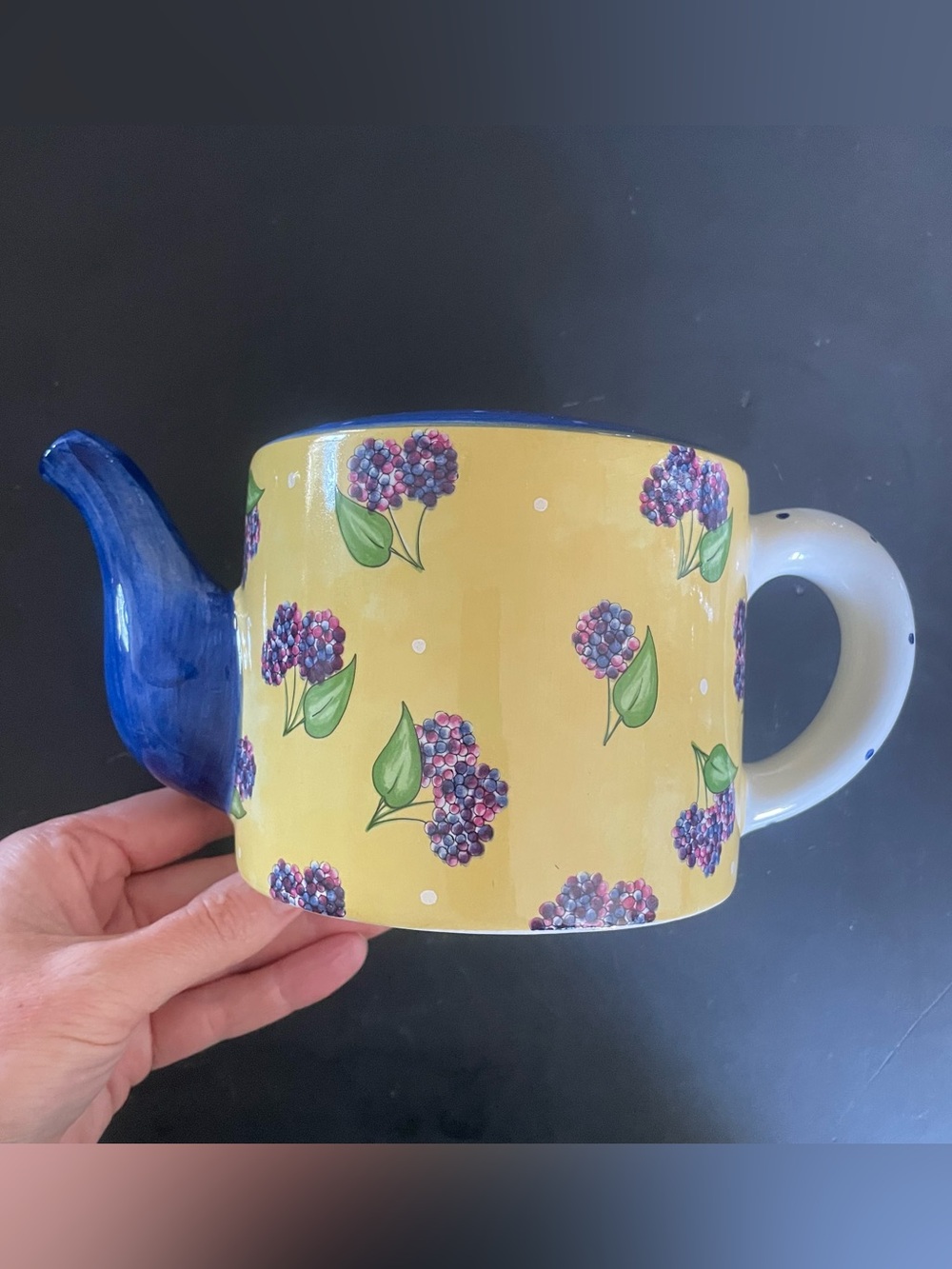Yellow Floral Teapot by Essex Collection